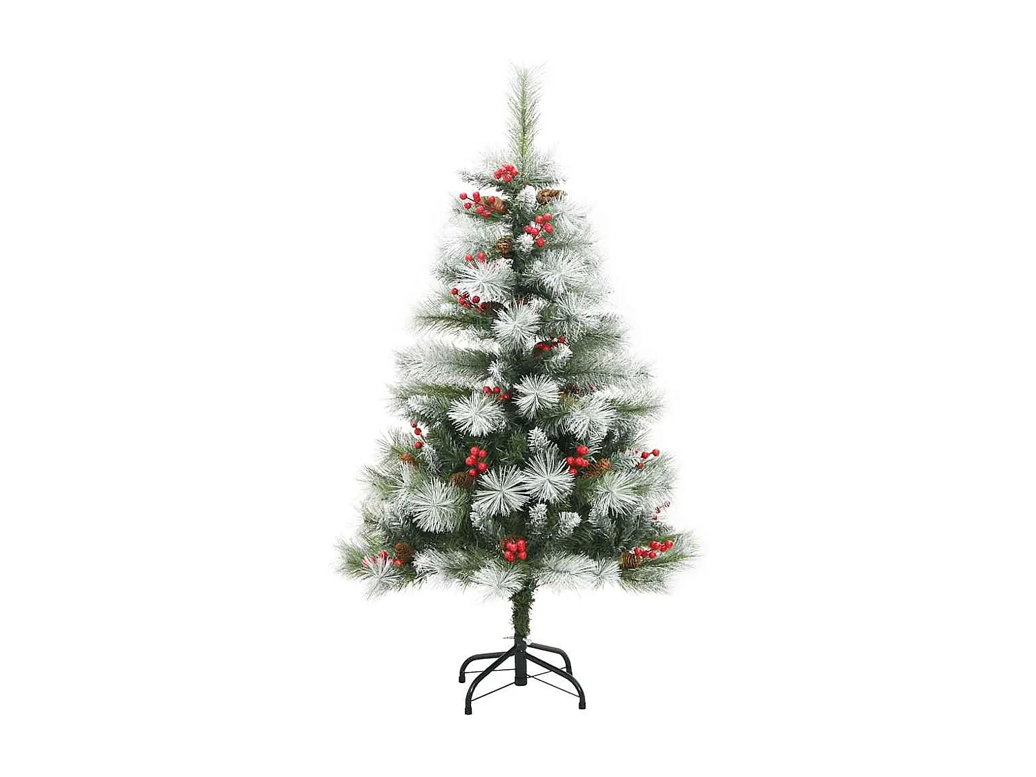 Sapin de Noël artificiel Vert et blanc 120 cm