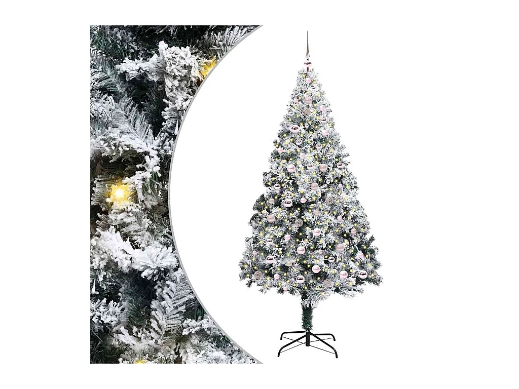 Sapin de Noël artificiel Vert 240 cm PVC, Acier et Plastique