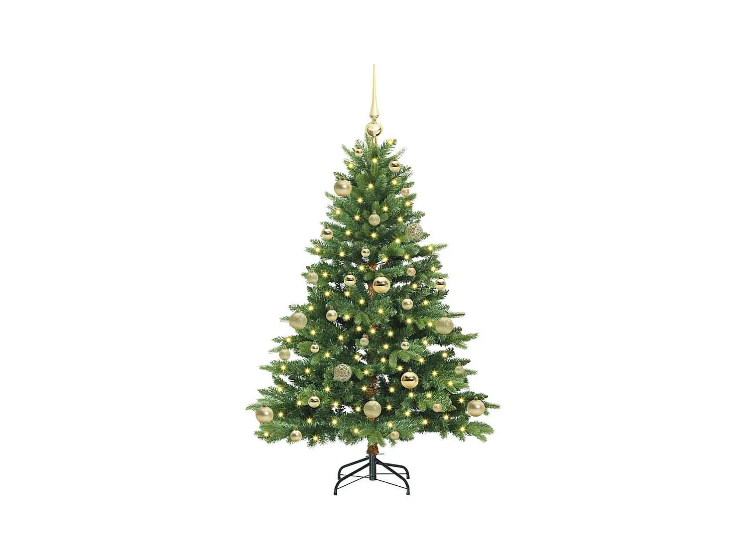 Árbol de Navidad artificial con 150 LED Verde 120 cm PE y PVC