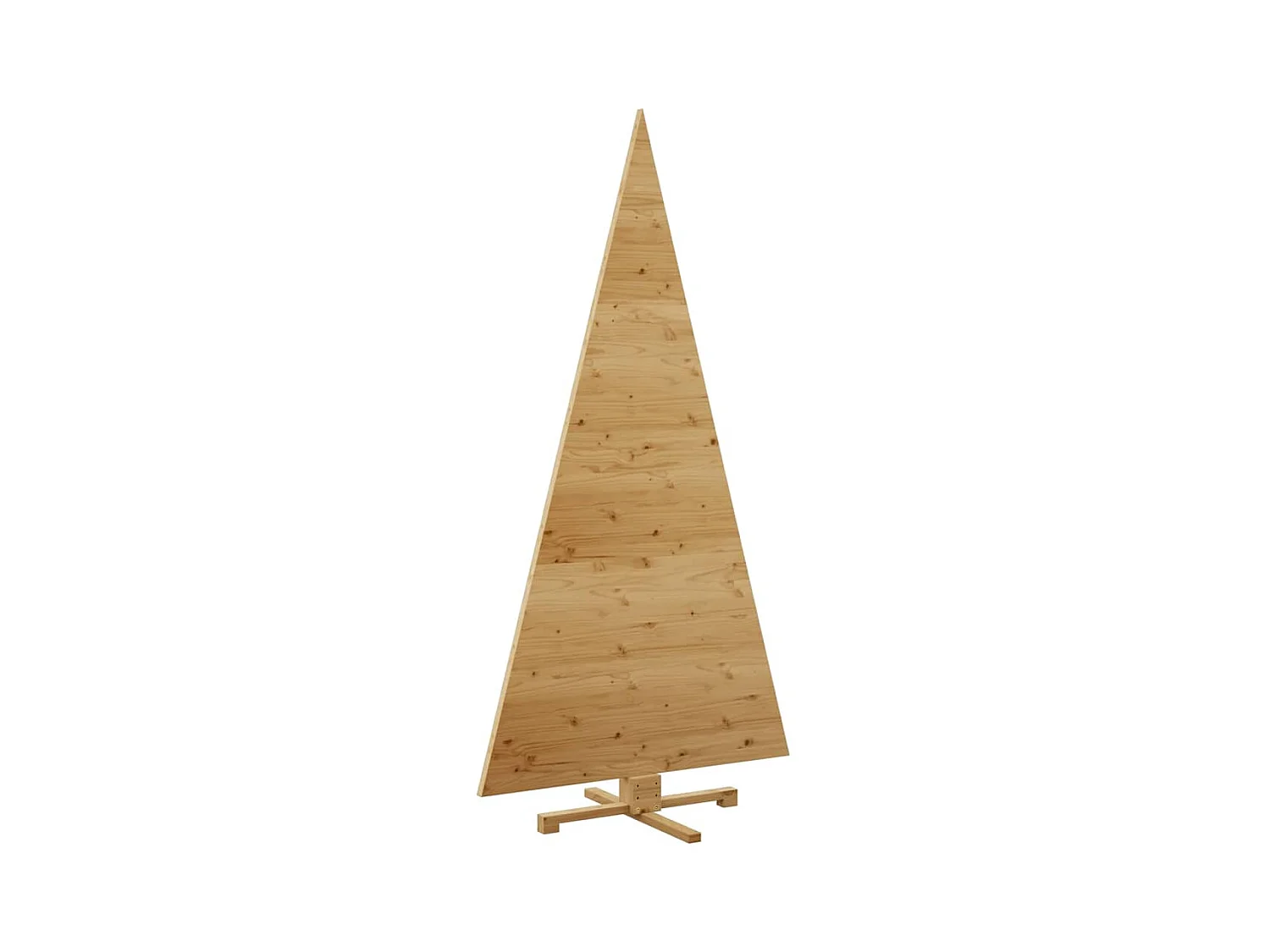 Arbres de Noël avec support Marron 210 cm Bois massif en pin