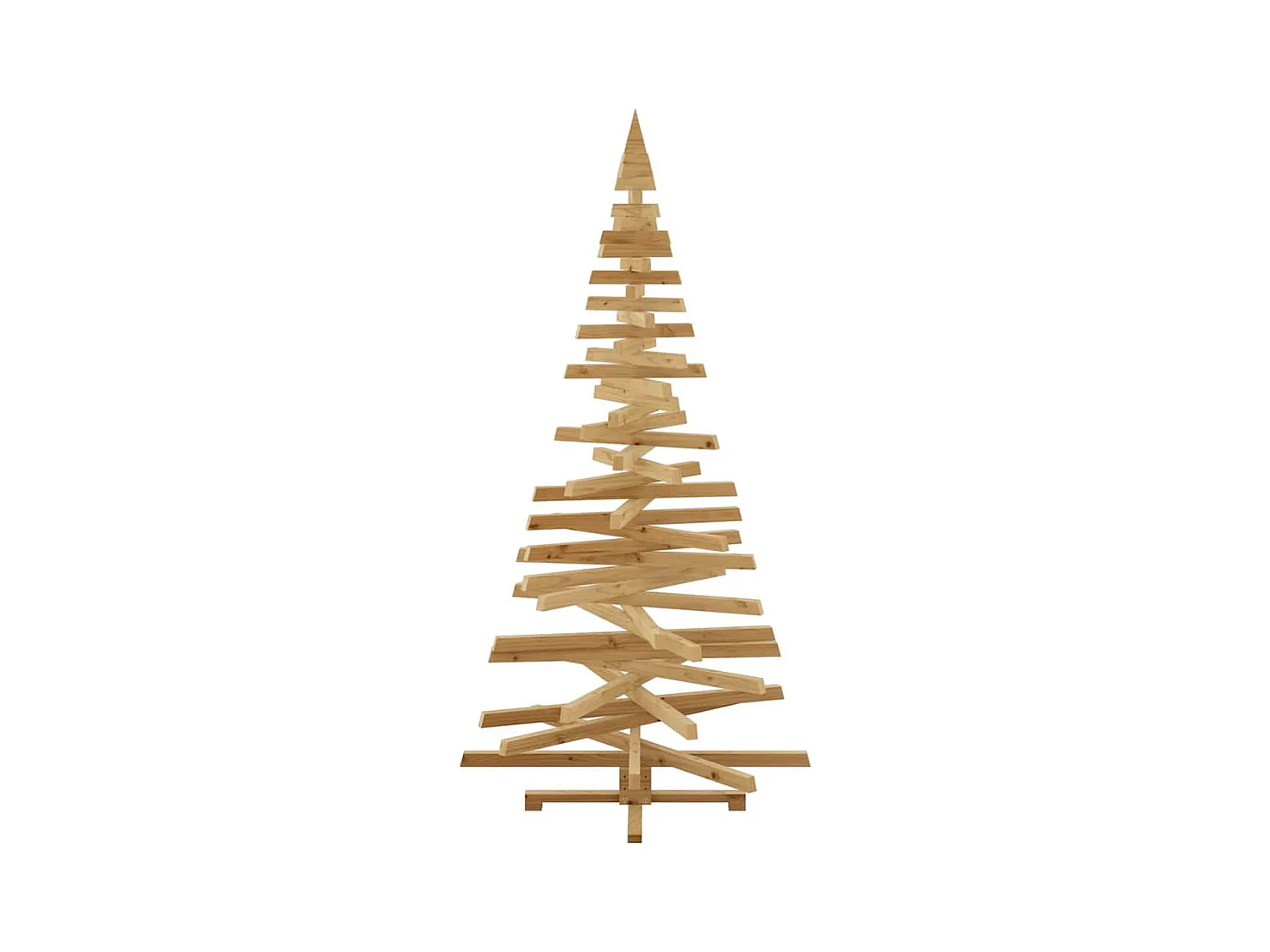 Arbres de Noël avec support Marron 210 cm Bois massif en pin