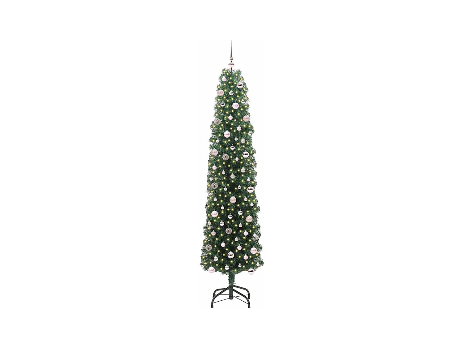 Árbol de Navidad artificial Verde 240 cm PVC, Acero y Plástico