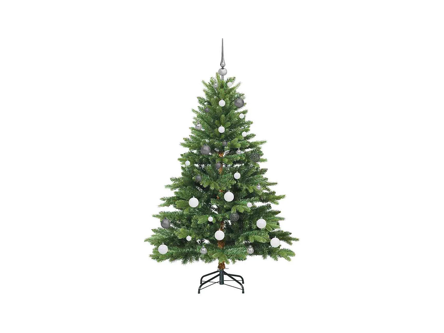 Kunstkerstboom met 150 LED met standaard Groen 150 cm PE en PVC