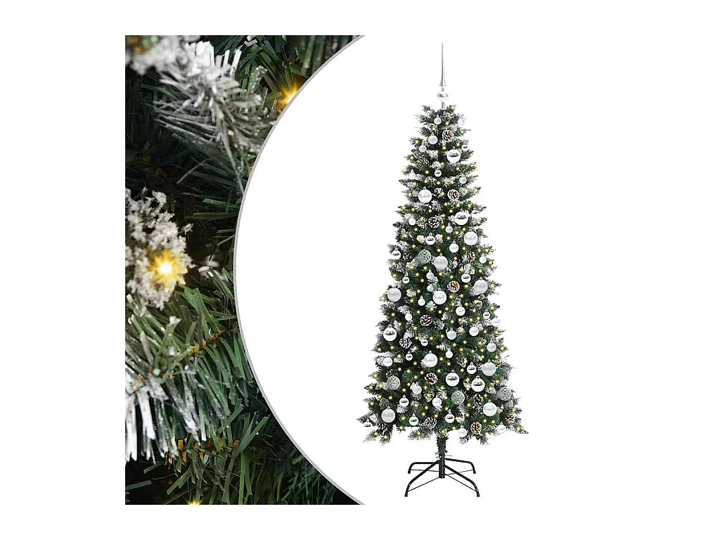 Sapin de Noël artificiel avec 300 LED Vert 76 x 76 x 180 cm