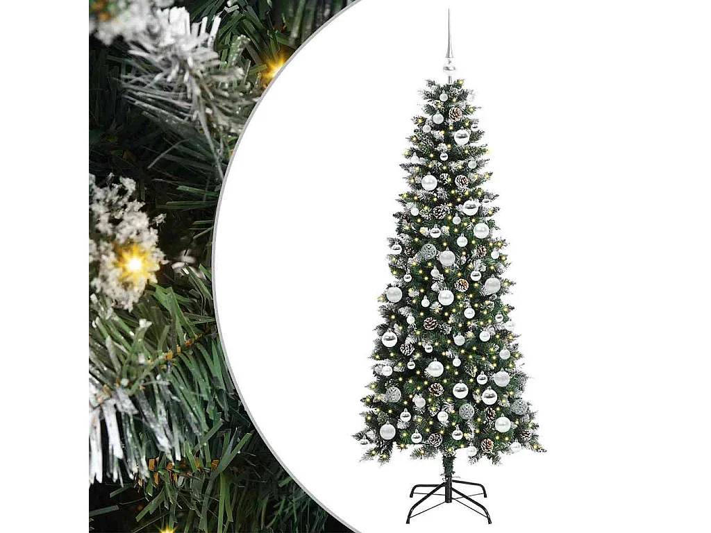 Sapin de Noël artificiel avec 300 LED Vert 76 x 76 x 180 cm