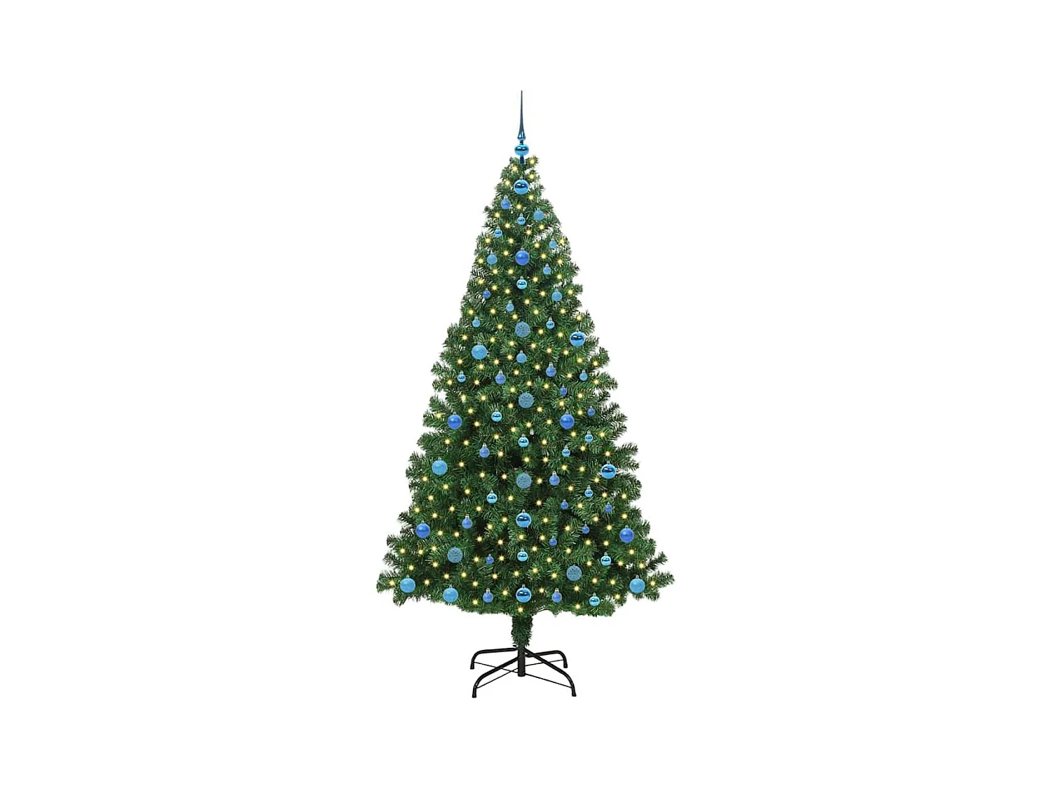 Árvore de Natal Artificial Verde 210 cm PVC, Aço e Plástico