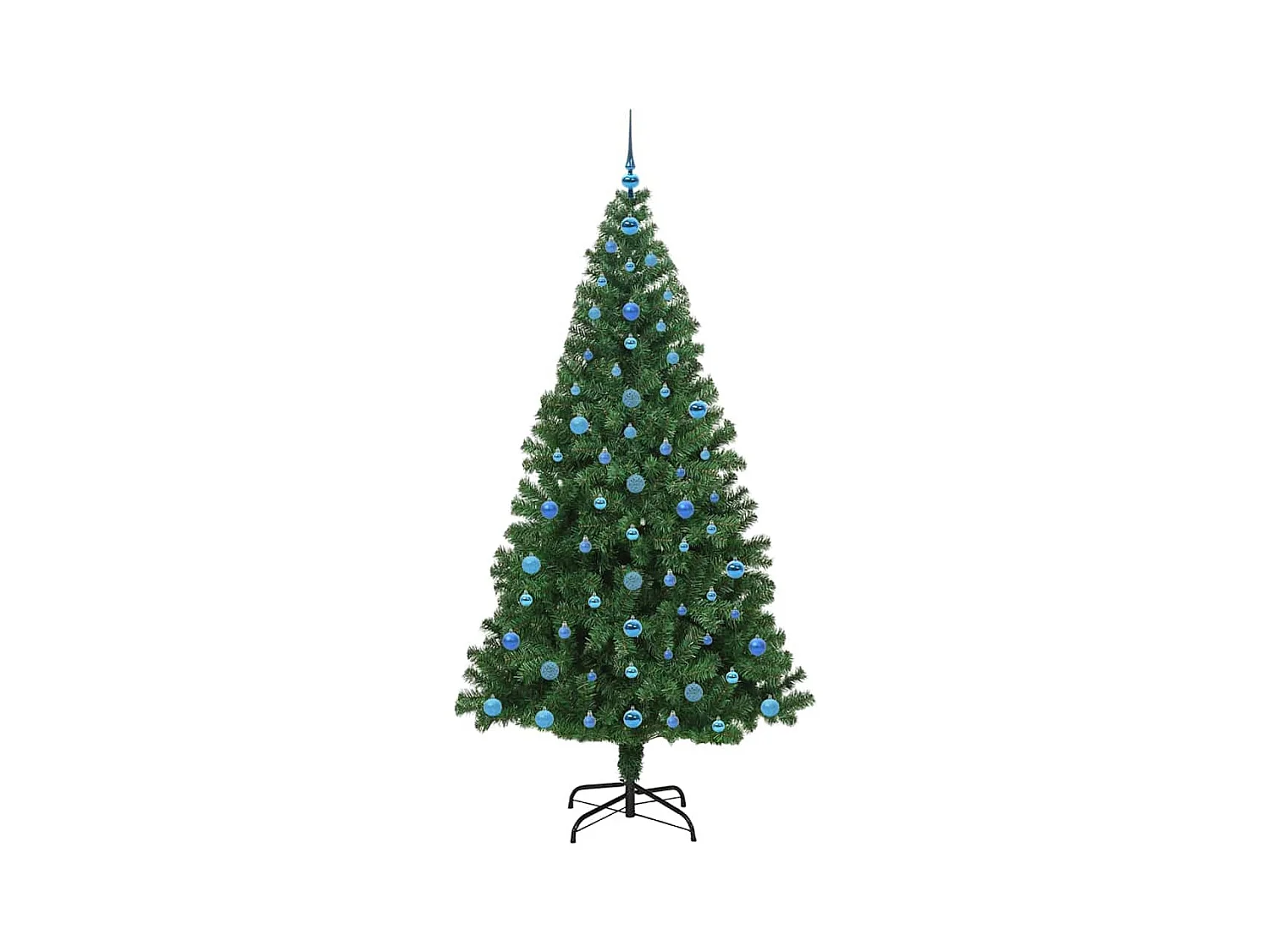 Árvore de Natal Artificial Verde 210 cm PVC, Aço e Plástico