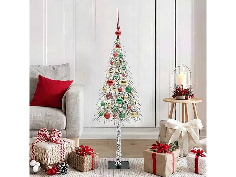 Sapin de Noël avec 150 LED Blanc 120 cm PE et Acier