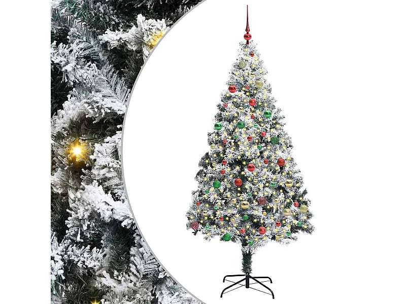Sapin de Noël artificiel Vert 180 cm PVC, Acier et Plastique