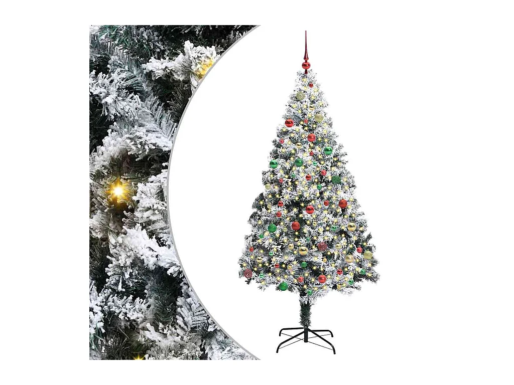 Sapin de Noël artificiel Vert 180 cm PVC, Acier et Plastique