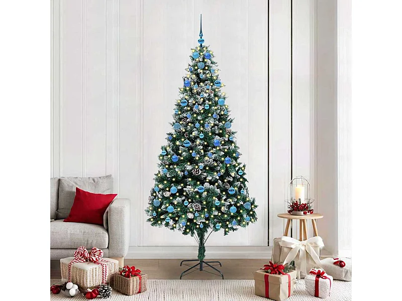 Árvore de Natal Artificial Verde 210 cm PVC, Aço e Plástico