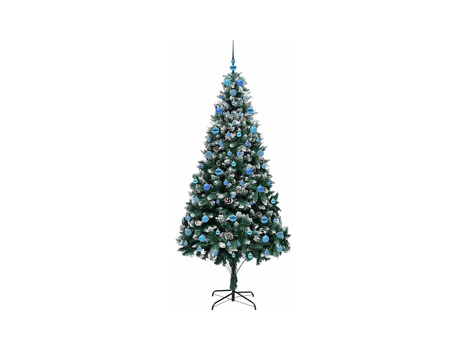 Árvore de Natal Artificial Verde 210 cm PVC, Aço e Plástico