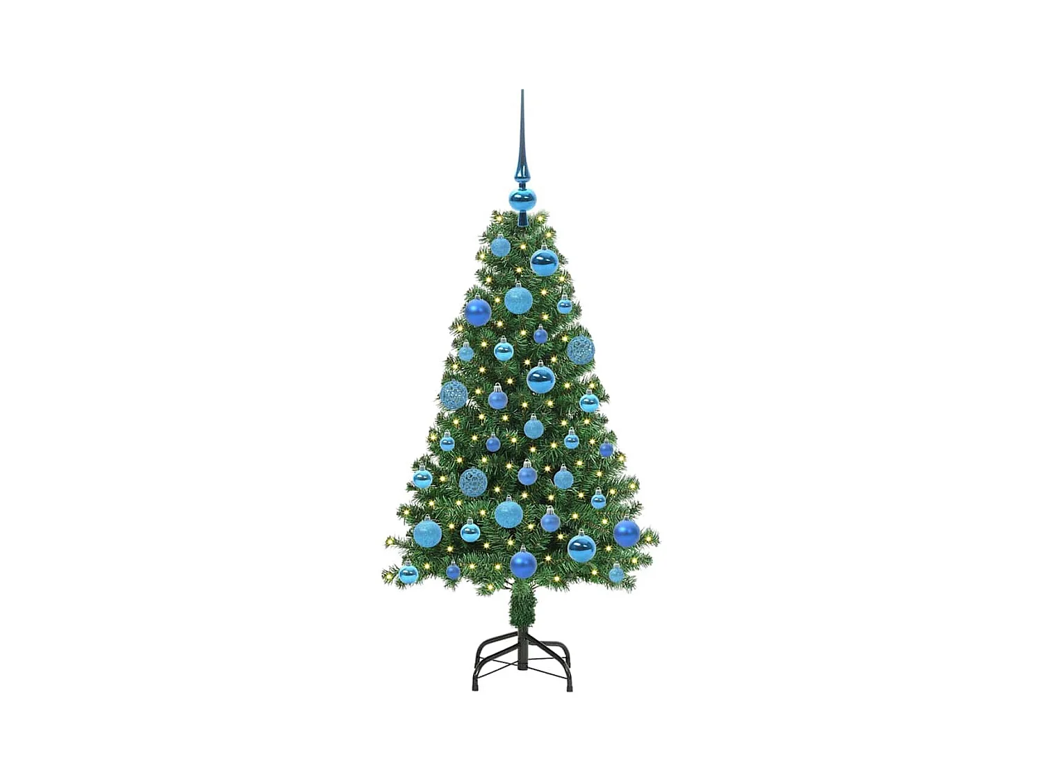 Árbol de Navidad artificial Verde 120 cm PVC y Acero y Plástico