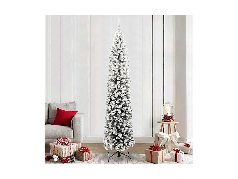 Sapin de Noël artificiel Vert 240 cm PVC et acier et plastique