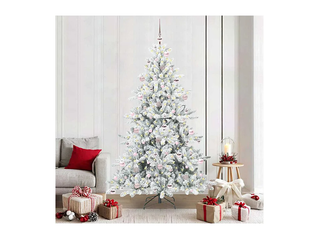 Árbol de Navidad artificial con ramas articuladas 210 cm PVC