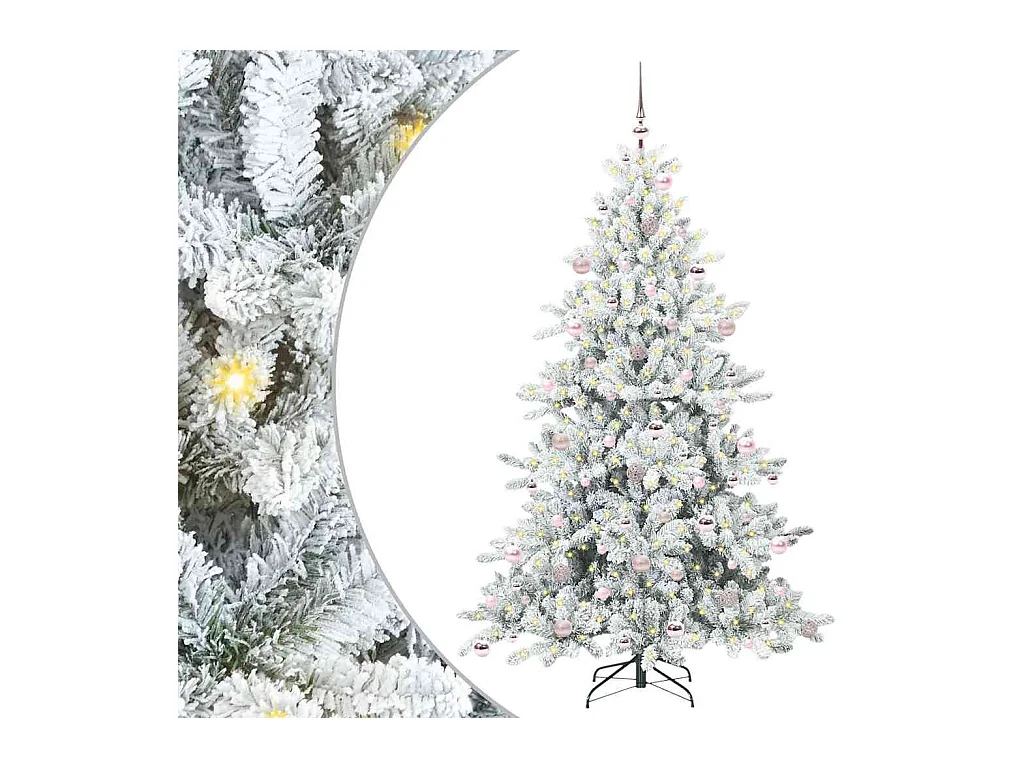 Árbol de Navidad artificial con ramas articuladas 210 cm PVC