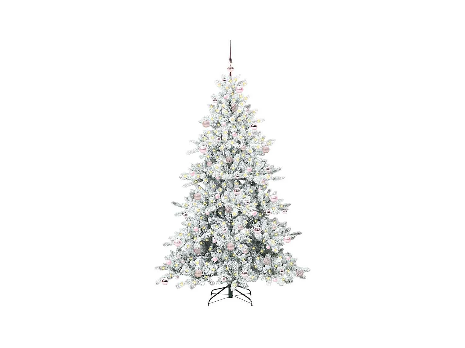 Árbol de Navidad artificial con ramas articuladas 210 cm PVC