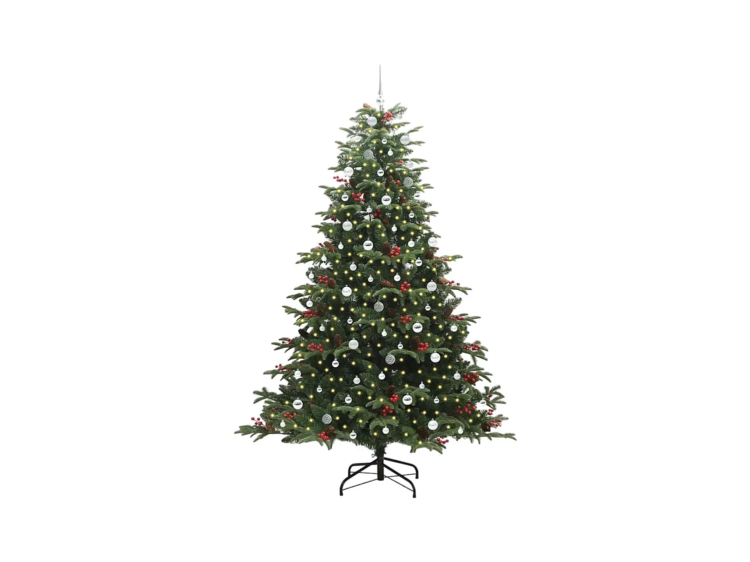 Sapin de Noël artificiel Vert 240 cm PVC, métal et plastique