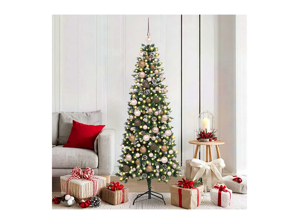 Sapin de Noël artificiel avec 300 LED Vert 76 x 76 x 180 cm