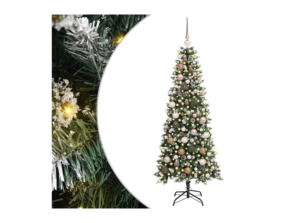 Sapin de Noël artificiel avec 300 LED Vert 76 x 76 x 180 cm