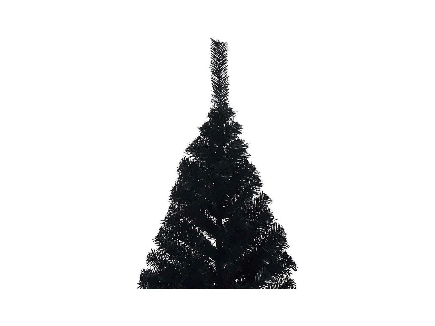 Árbol de Navidad Artificial Preiluminado Negro 210 cm PVC