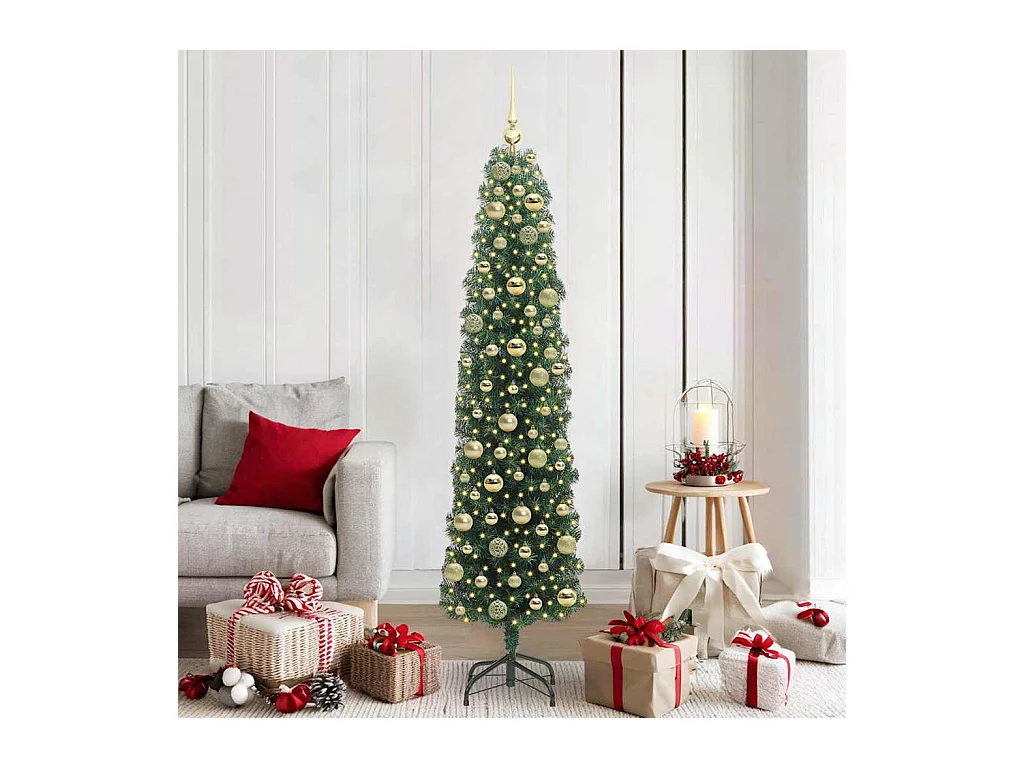 Árbol de Navidad artificial Verde 180 cm PVC, Acero y Plástico