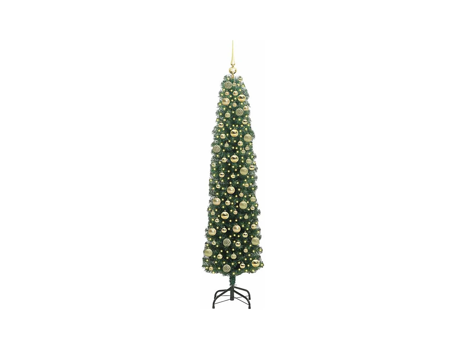 Árbol de Navidad artificial Verde 180 cm PVC, Acero y Plástico