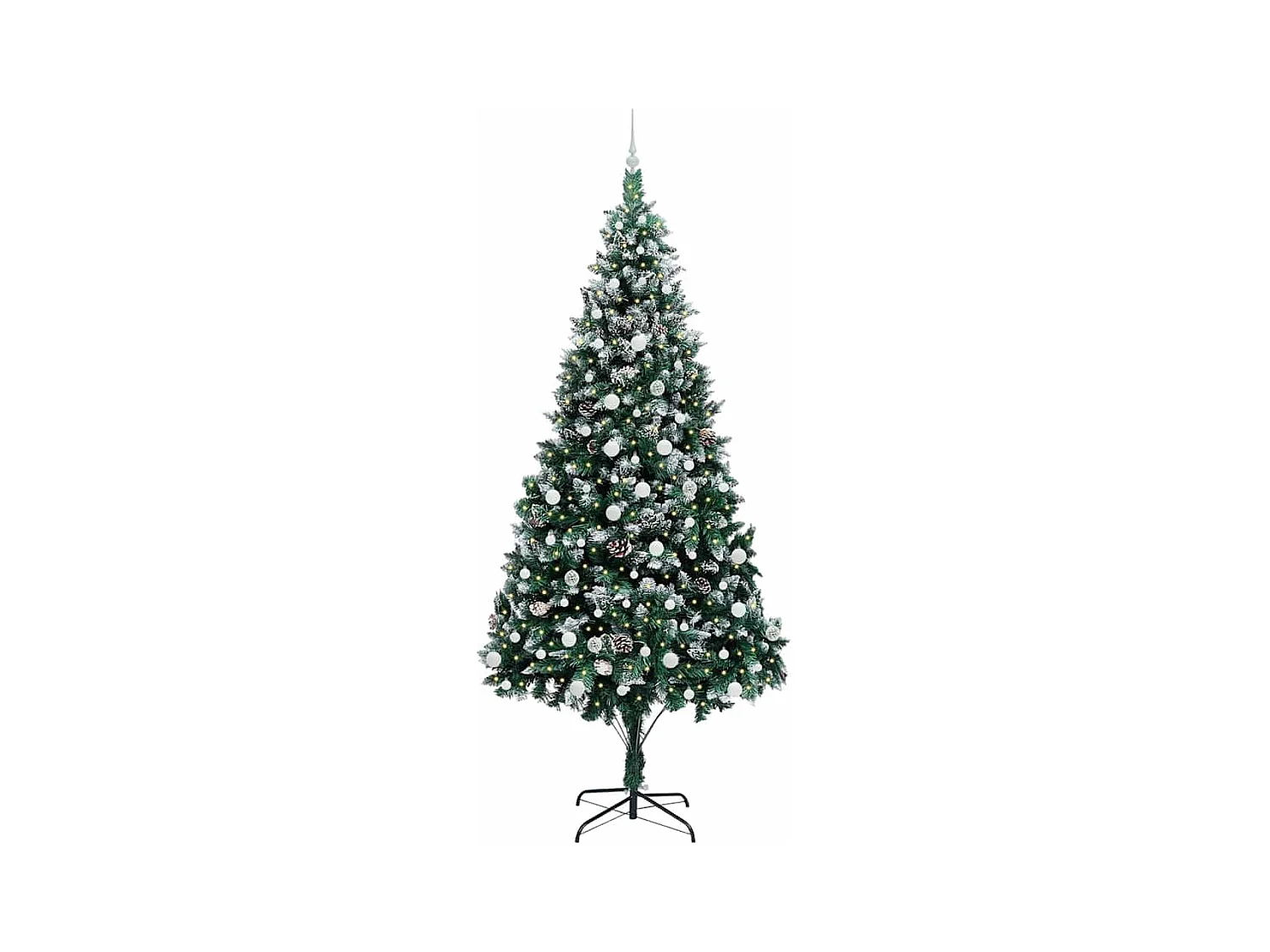 Árvore de Natal Artificial Verde 240 cm PVC, Aço e Plástico