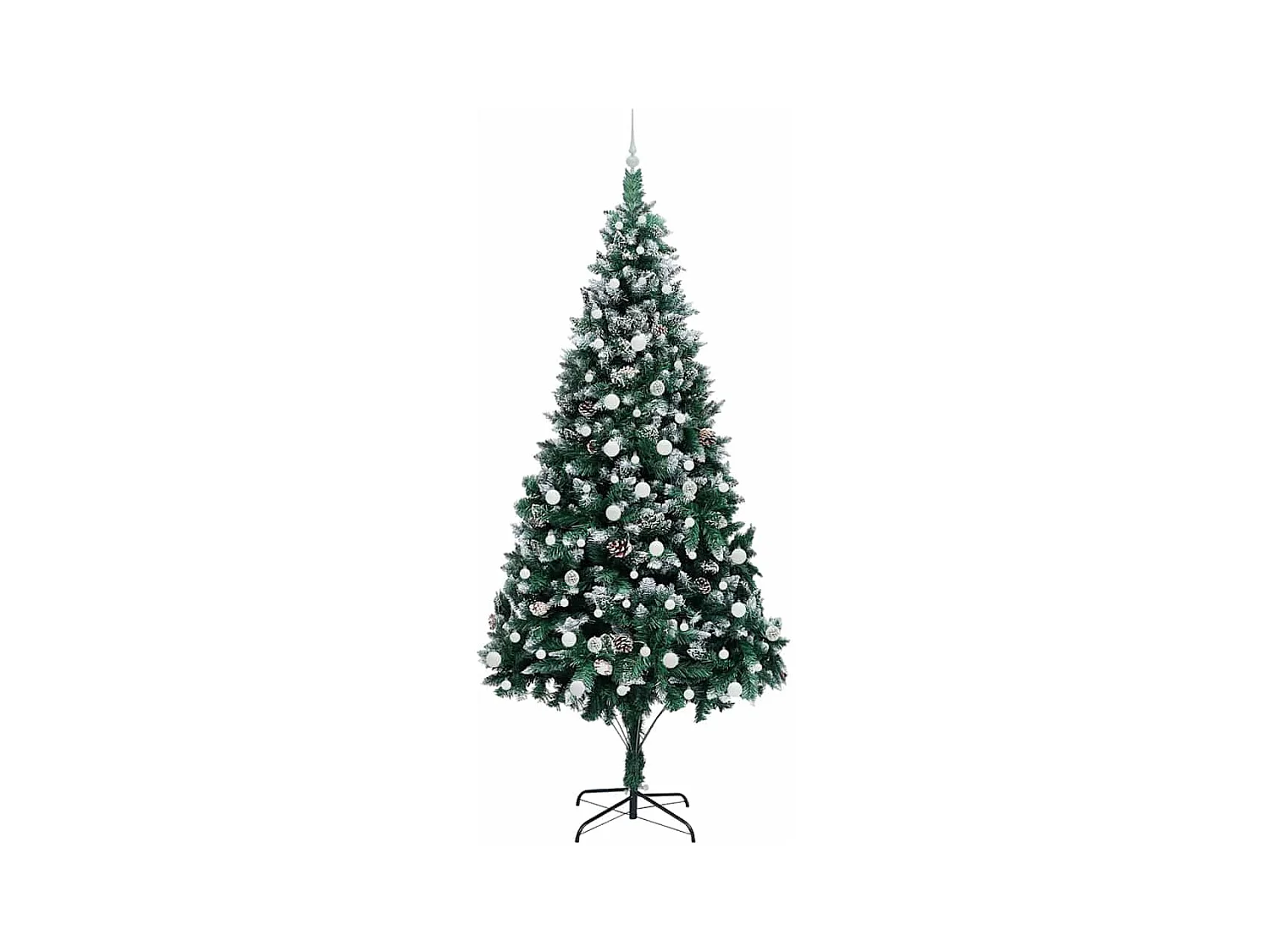 Árvore de Natal Artificial Verde 240 cm PVC, Aço e Plástico