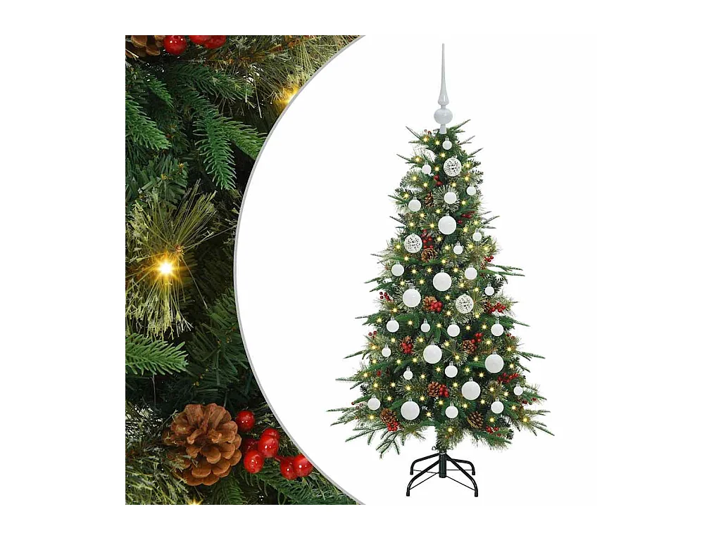 Sapin de Noël Artificiel à Branches Articulées Vert 120 cm