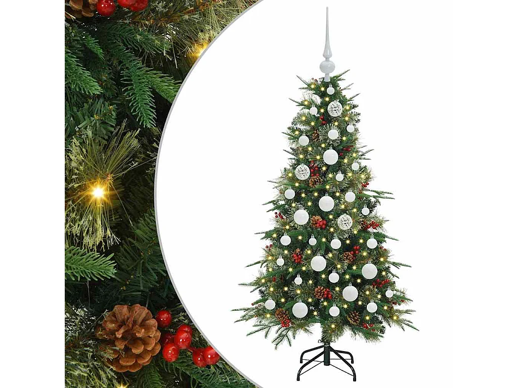 Árvore de Natal Articulada Artificial Verde 120 cm PE e PVC
