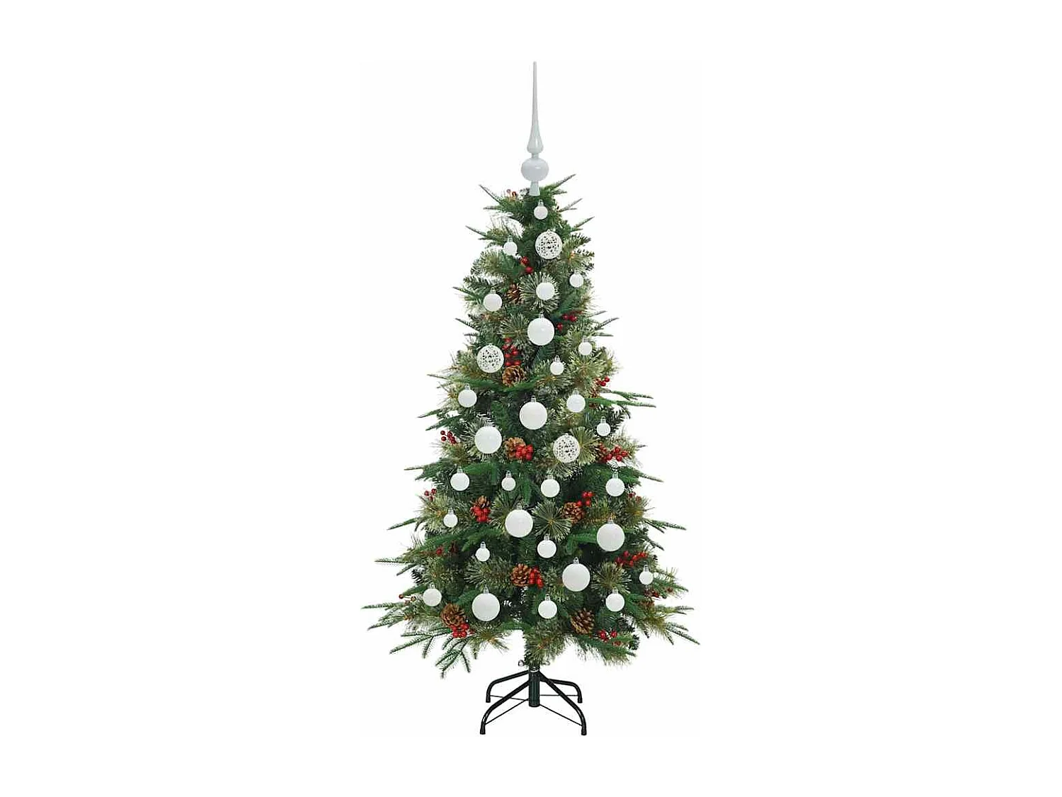 Árvore de Natal Articulada Artificial Verde 120 cm PE e PVC