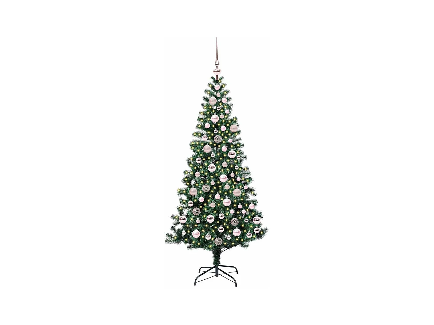 Árbol de Navidad Artificial Preiluminado Verde 180 cm