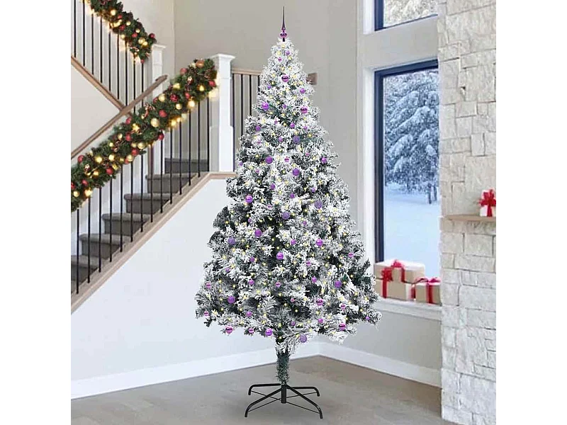 Sapin de Noël Blanc 300 cm PVC
