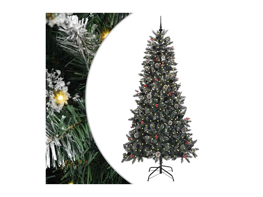 Sapin de Noël artificiel avec 300 LED Vert 96 x 96 x 240 cm