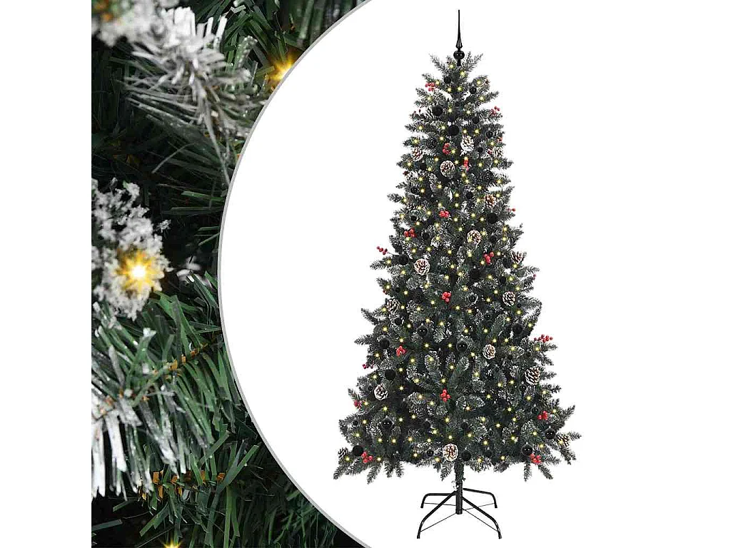 Sapin de Noël artificiel avec 300 LED Vert 96 x 96 x 240 cm