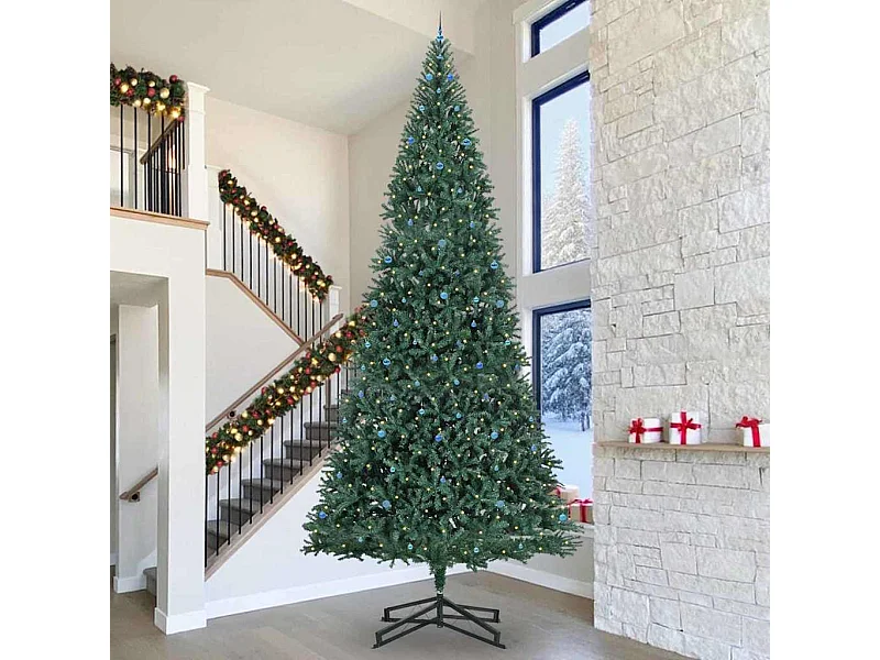 Arbre de Noël artificiel pré-éclairé avec ensemble de boules