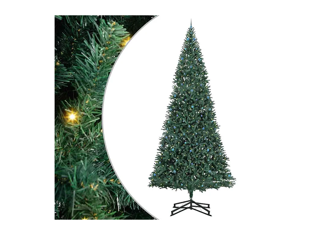 Arbre de Noël artificiel pré-éclairé avec ensemble de boules