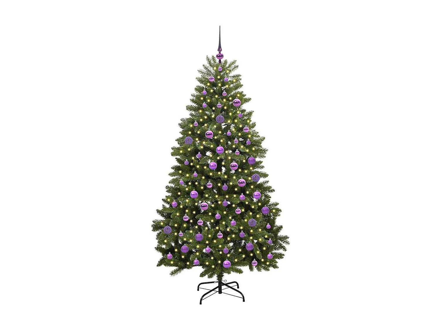 Kunstkerstboom Groen 180 cm PVC en Metalen