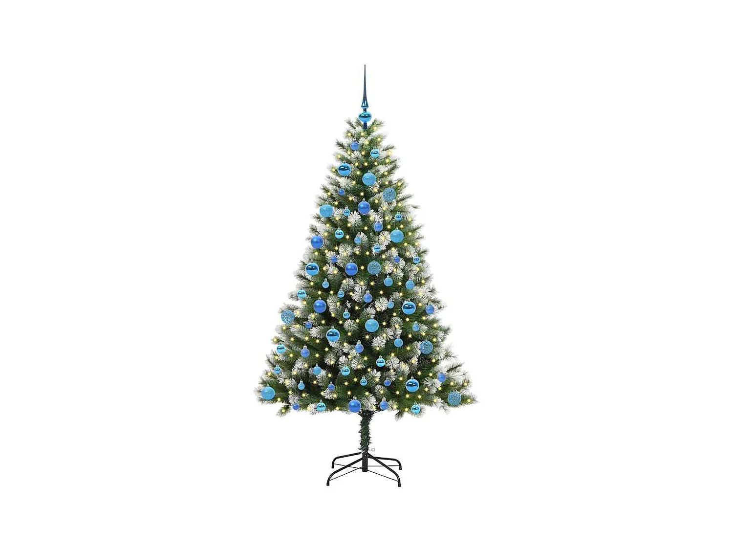 Kunstmatige scharnierende Kerstboom met gevlochten sneeuw