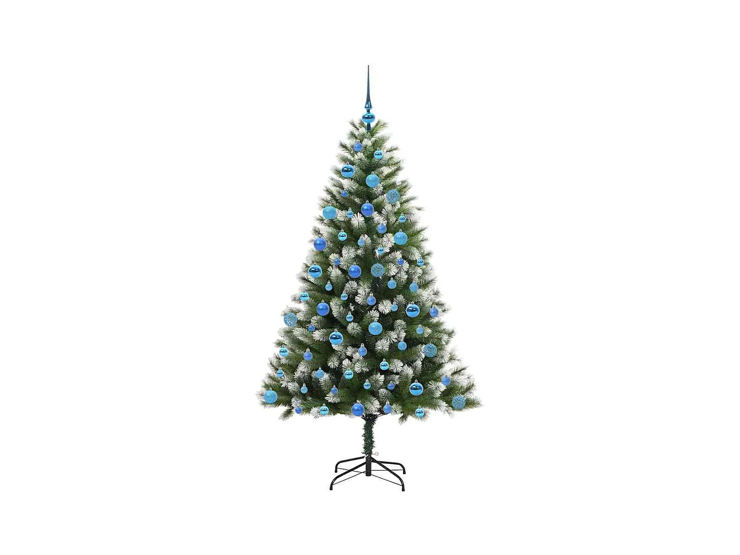 Kunstmatige scharnierende Kerstboom met gevlochten sneeuw