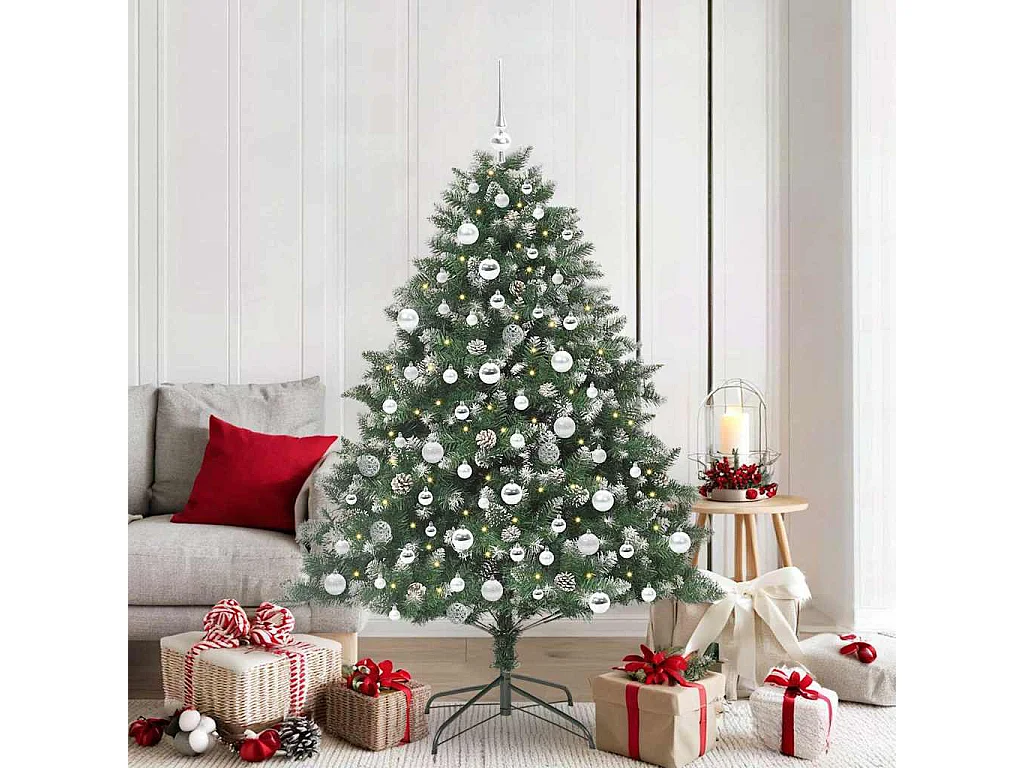 Sapin de Noël artificiel avec 300 LED Vert 126 x 126 x 180 cm