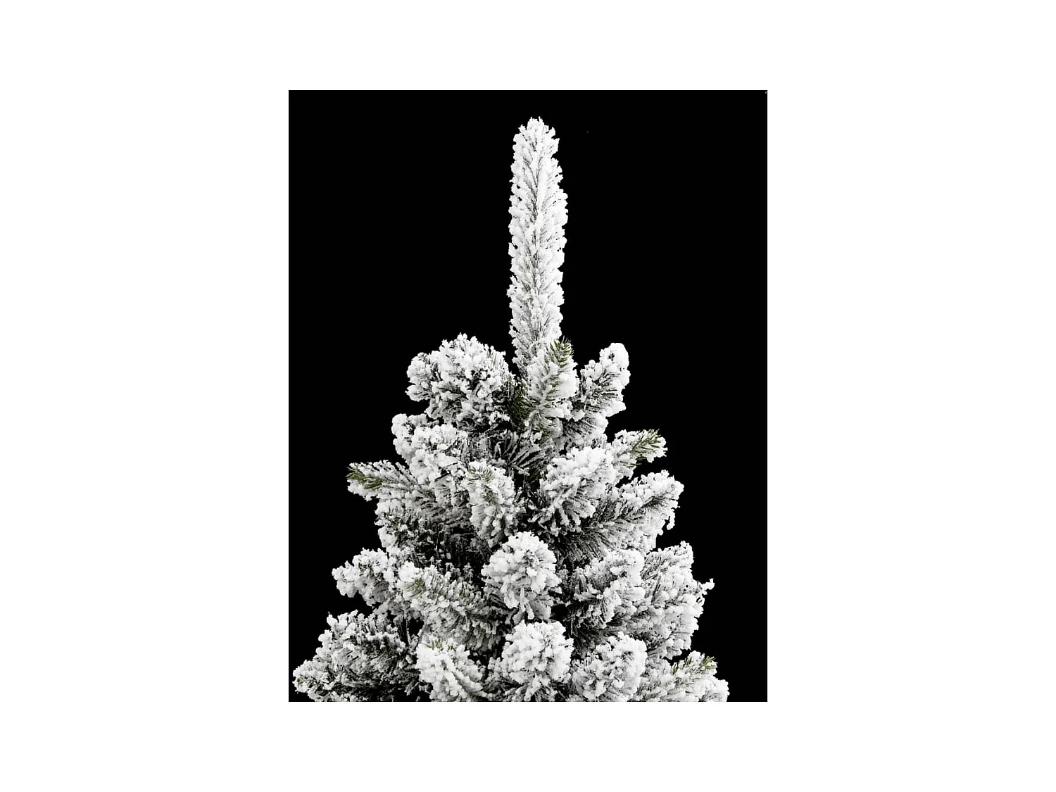 Sapin de Noël artificiel mince avec neige floquée 150 cm PVC/PE
