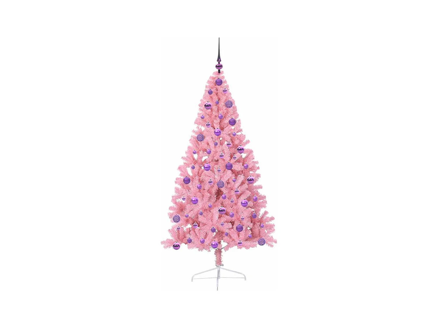 Árvore de Natal Artificial Pré-iluminada Rosa 180 cm PVC