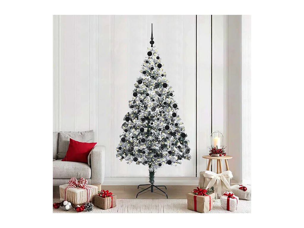 Árbol de Navidad artificial Verde 210 cm PVC y Acero y Plástico