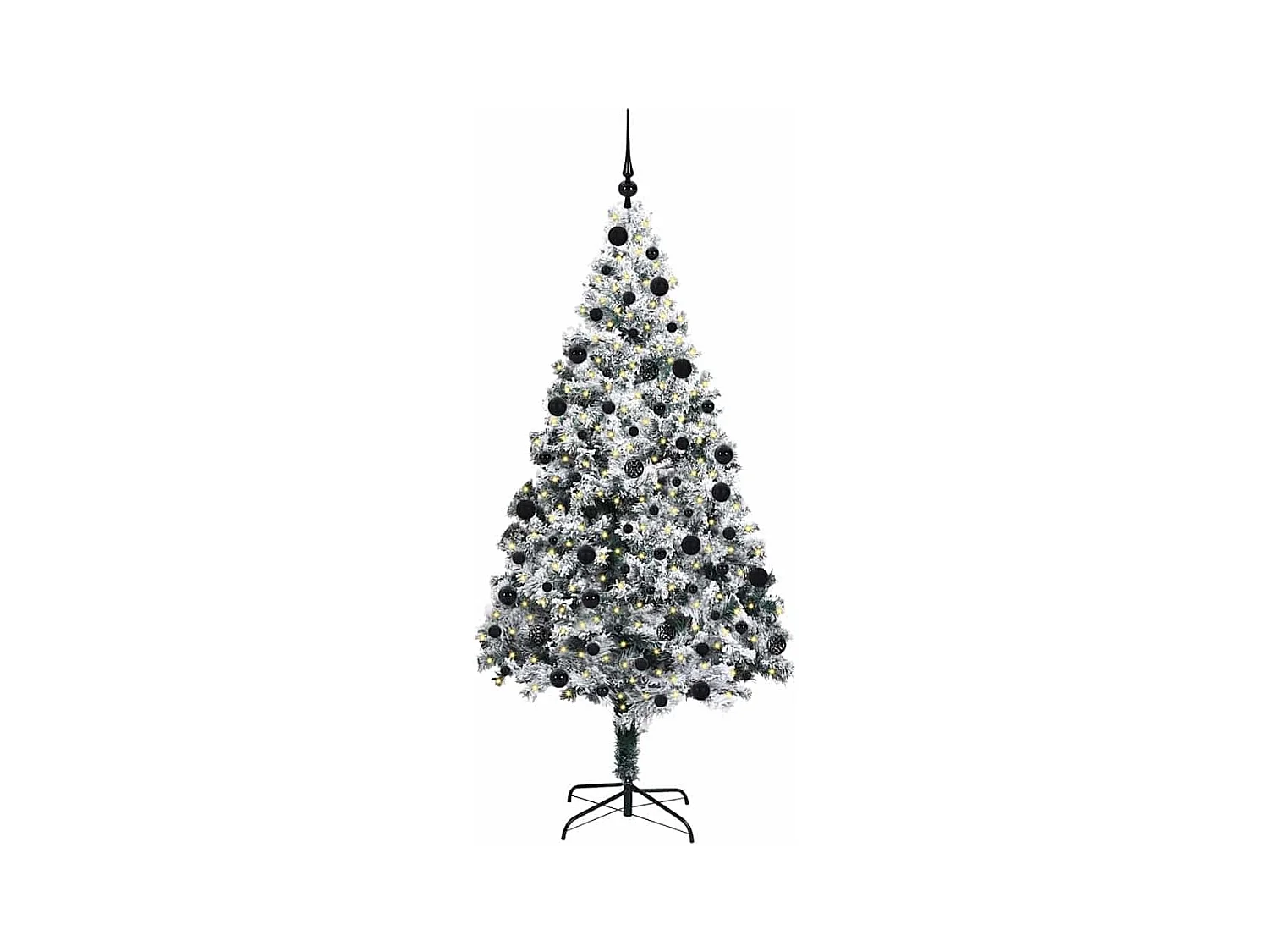 Árbol de Navidad artificial Verde 210 cm PVC y Acero y Plástico