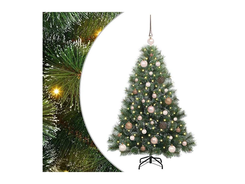 Kunstkerstboom met 150 LED met standaard Groen 120 cm PE en PVC