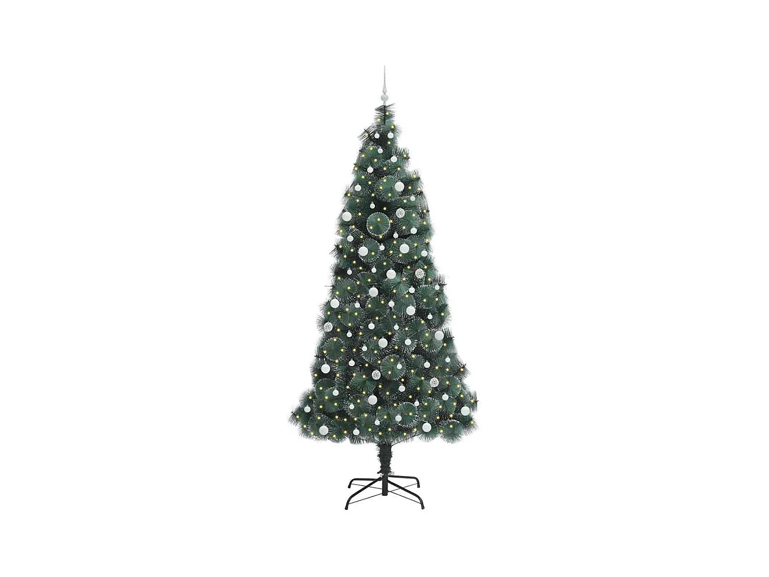 Árbol de Navidad artificial preiluminado con juego de bolas