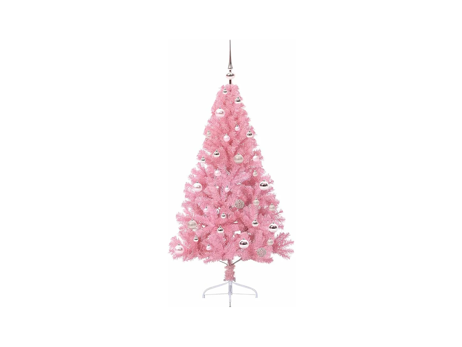 Sapin de Noël artificiel pré-éclairé Rose 150 cm PVC