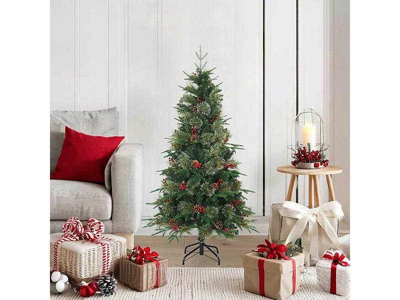 Árvore de Natal Articulada Artificial com suporte Verde 120 cm